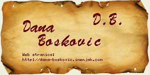 Dana Bošković vizit kartica